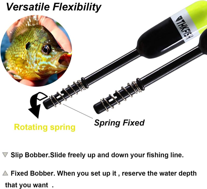 THKFISH Fishing Bobbers Fishing Floats and Bobbers Slip Bobbers for Fishing Balsa Floats Crappie Fishing Bobbers Fixed Bobber (1.5"X0.59"X5.4") (2.5"X0.59"X5.4") - Image 5